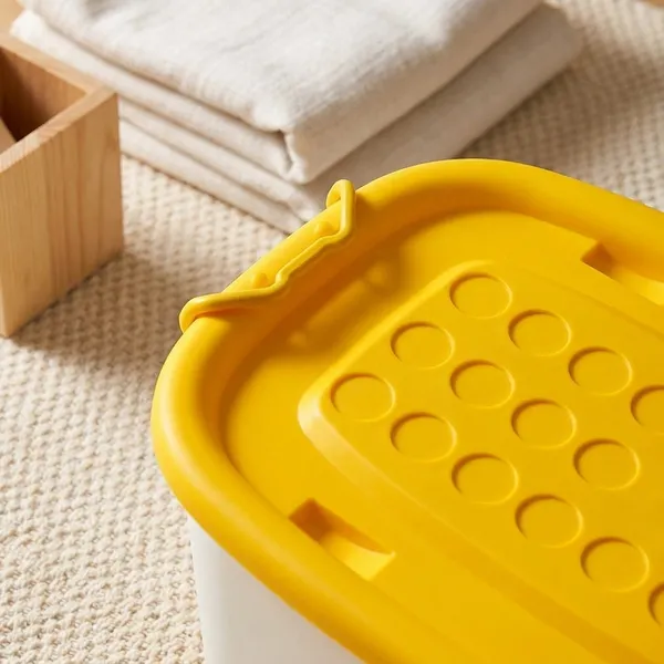 Rolling_Storage_Container_Box_25_Litre_Large_With_Wheels,_Kids_Toy_And_Clothes_Organizer_Bin_With_Lid,_Portable_Plastic_Storage_(Yellow_And_White,_Pack_Of_1)