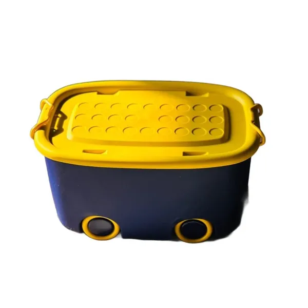 Rolling_Storage_Container_Box_25_Litre_Large_With_Wheels,_Kids_Toy_And_Clothes_Organizer_Bin_With_Lid,_Portable_Plastic_Storage_(Yellow_And_Blue,_Pack_Of_1)