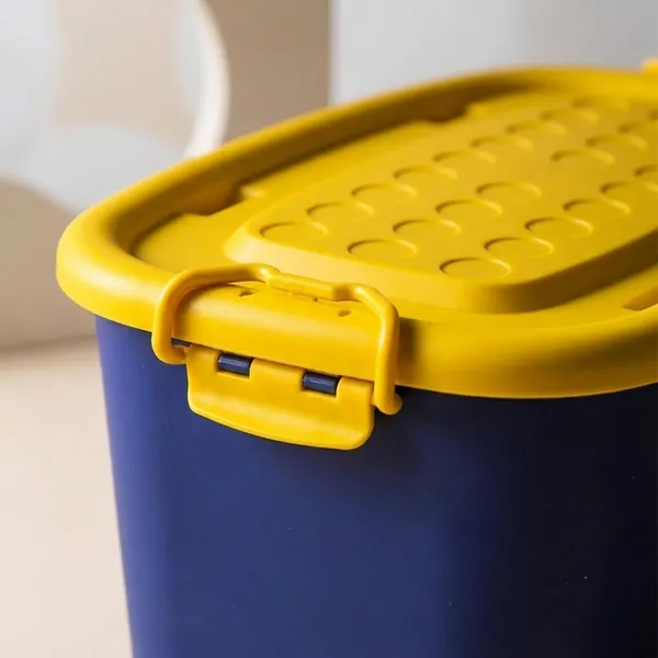 Rolling_Storage_Container_Box_25_Litre_Large_With_Wheels,_Kids_Toy_And_Clothes_Organizer_Bin_With_Lid,_Portable_Plastic_Storage_(Yellow_And_Blue,_Pack_Of_1)