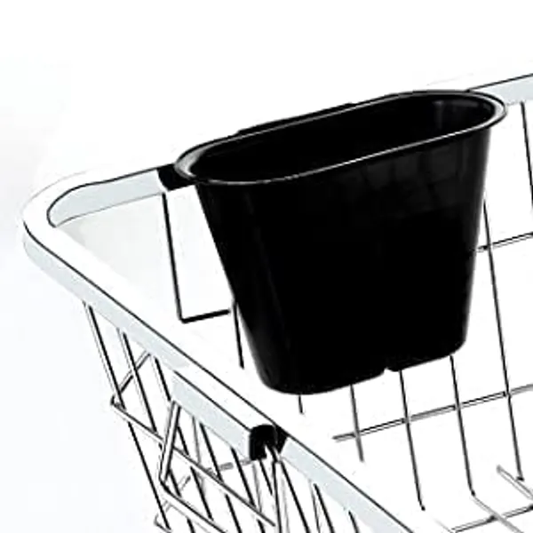 Silver_Privesh_Stainless_Steel_Dish_Drainer_With_Drip_Tray/Utensil_Drying_Stand_For_Kitchen/Plate_Rack/Bartan_Basket/Sink_Countertop_Dish_Drainer