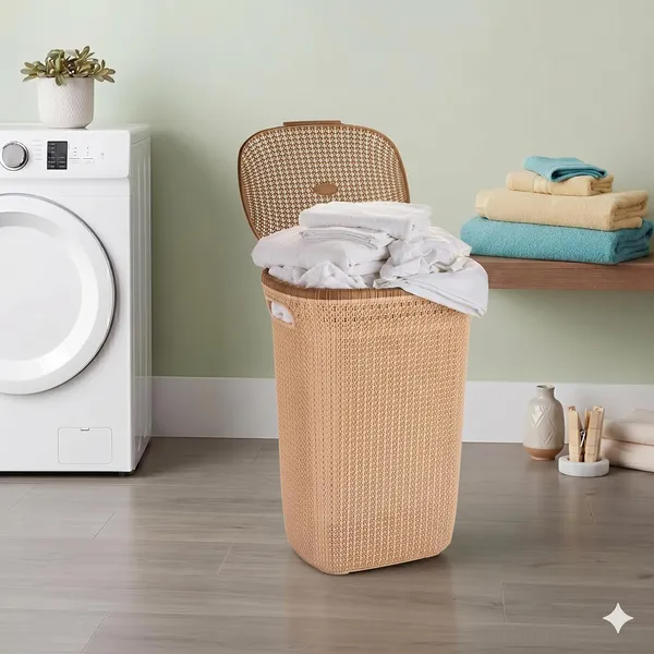 Marriott_Grey_Plastic_Large_55_Ltr_Laundry_Basket_With_Lid_And_Handle_|_Multipurpose_Hamper_Bins_Storing_Washable_Clothes,_Blankets_|_Household_Ideal_For_Home_And_Bathroom