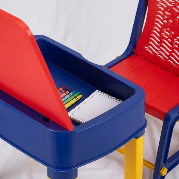 Red_&_Blue_Kids_Functional_Desk_Chair_Set_3-12Years_Boys_Girls/Kids_Study_Table_With_Height_Adjustable/Study_Table_With_Book_Holder