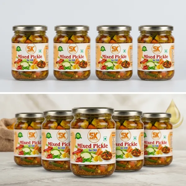 Mango_Pickle_In_Mustard_Oil_And_Mix_Pickle_With_Mango_Lime_Carrot_Chilli_And_Green_Chilli_Pickle_In_Mustard_Oil_Hing_Asafoetida_Set