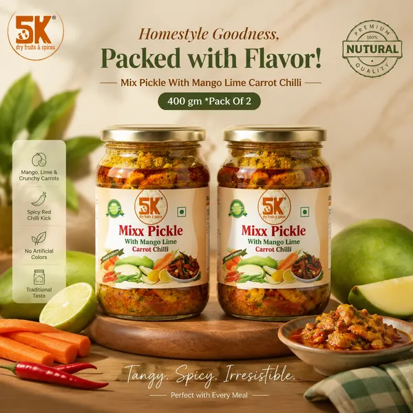 Mix_Pickle_With_Mango_Lime_Carrot_Chilli_400_gm_*Pack_Of_2