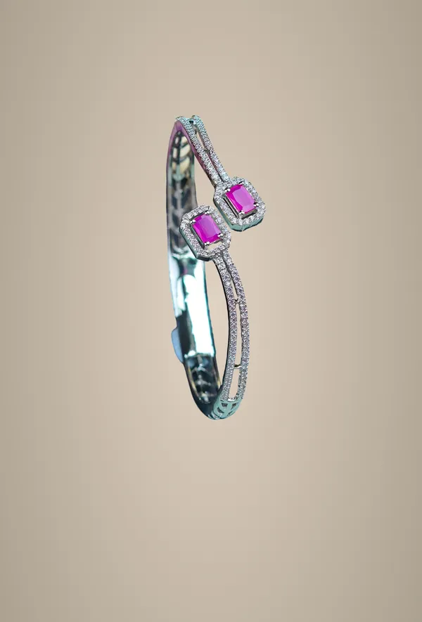 Silver_&_Purple_Alloy_Bracelet_For_Women