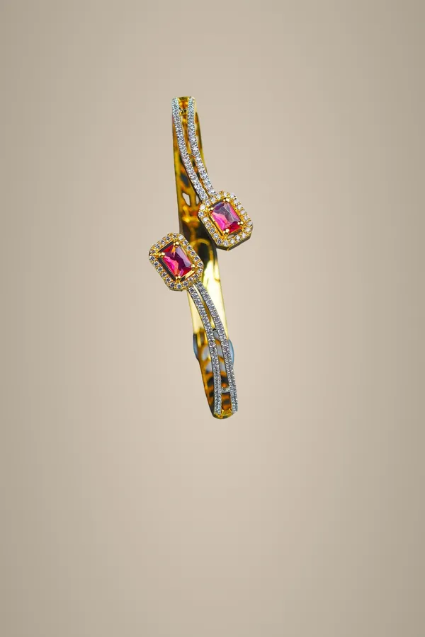 Golden_&_Purple_Alloy_Bracelet_For_Women