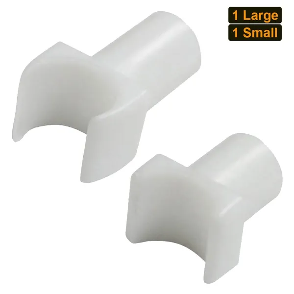 White_Nylon_Seat_Rail_Glide_for_Fixed_Arm_Wheelchair_|_1/2"_and_3/4"_(1_Large_1_Small)