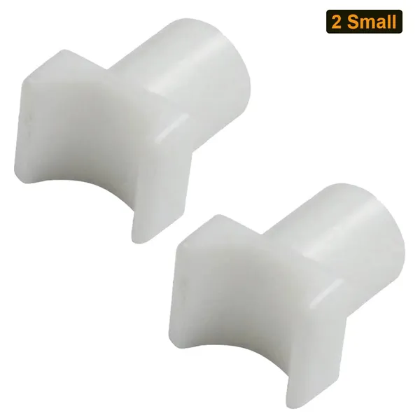 White_Nylon_Seat_Rail_Glide_for_Fixed_Arm_Wheelchair_|_3/4"_(2_Small)