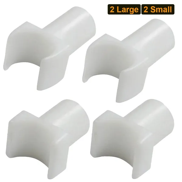 White_Nylon_Seat_Rail_Glide_for_Fixed_Arm_Wheelchair_|_1/2"_and_3/4"_(2_Large_2_Small)