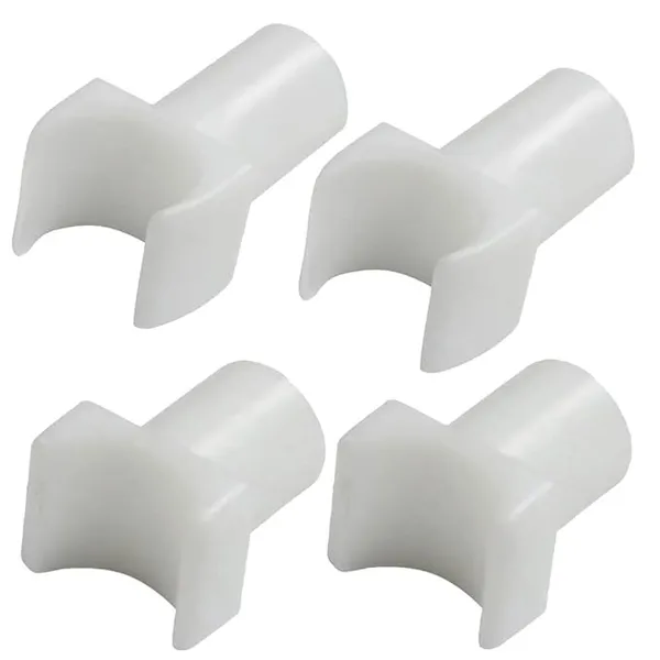 White_Nylon_Seat_Rail_Glide_for_Fixed_Arm_Wheelchair_|_1/2"_and_3/4"_(2_Large_2_Small)
