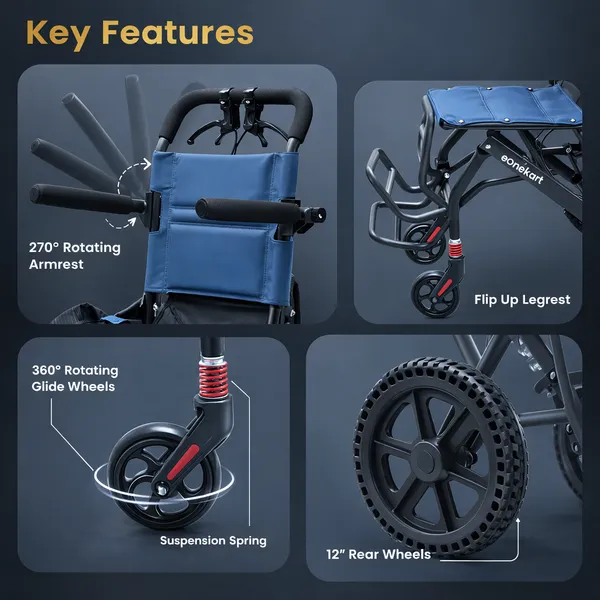 Ultra_Lightweight_Foldable_Transit_Wheelchair_With_Mild_Steel_Frame_Flip_Up_Armrest_Leg_Rest_Attendant_Brakes_Safety_Belt_Back_Pocket_Carry_Bag_For_Travel_Daily_Use