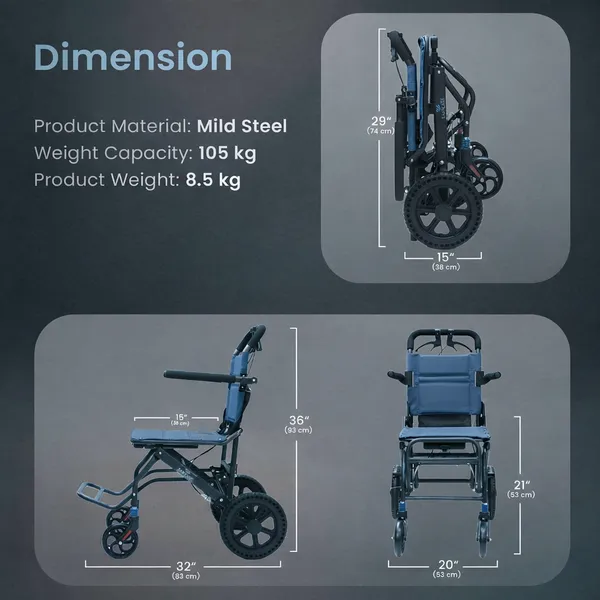 Ultra_Lightweight_Foldable_Transit_Wheelchair_With_Mild_Steel_Frame_Flip_Up_Armrest_Leg_Rest_Attendant_Brakes_Safety_Belt_Back_Pocket_Carry_Bag_For_Travel_Daily_Use
