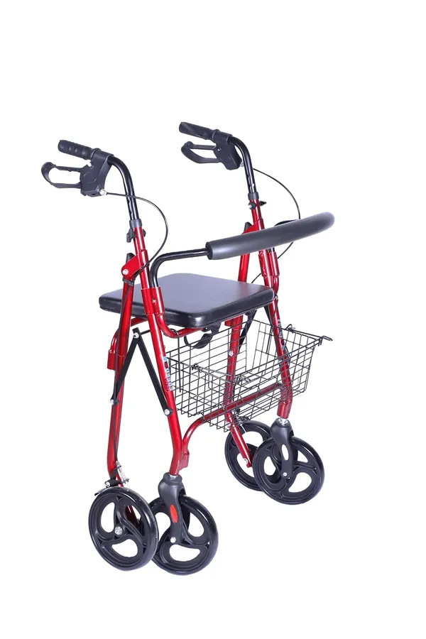 Lightweight_Foldable_Height_Adjustable_Aluminum_Steel_Dual_Use_Rollator_Walker_With_Seat_Removable_Basket_Weight_Capacity_110_Kg_Walker_For_Elderly_Seniors_Handicap_Old_People_Patients_-_Red