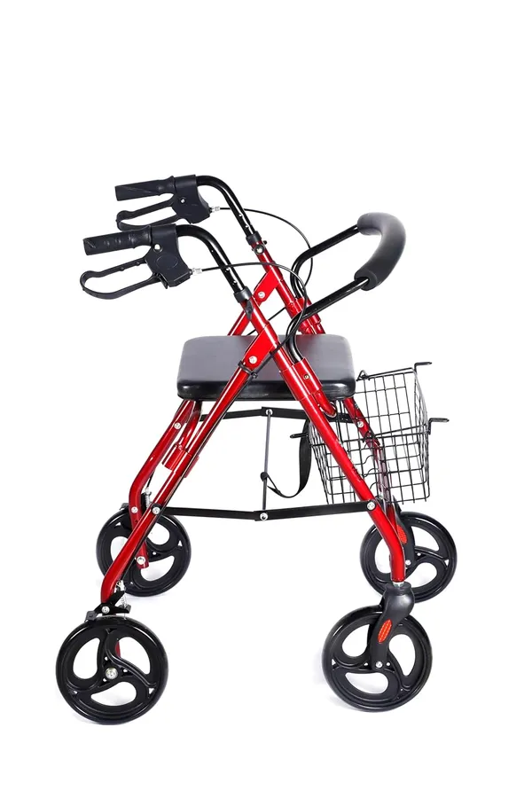 Lightweight_Foldable_Height_Adjustable_Aluminum_Steel_Dual_Use_Rollator_Walker_With_Seat_Removable_Basket_Weight_Capacity_110_Kg_Walker_For_Elderly_Seniors_Handicap_Old_People_Patients_-_Red