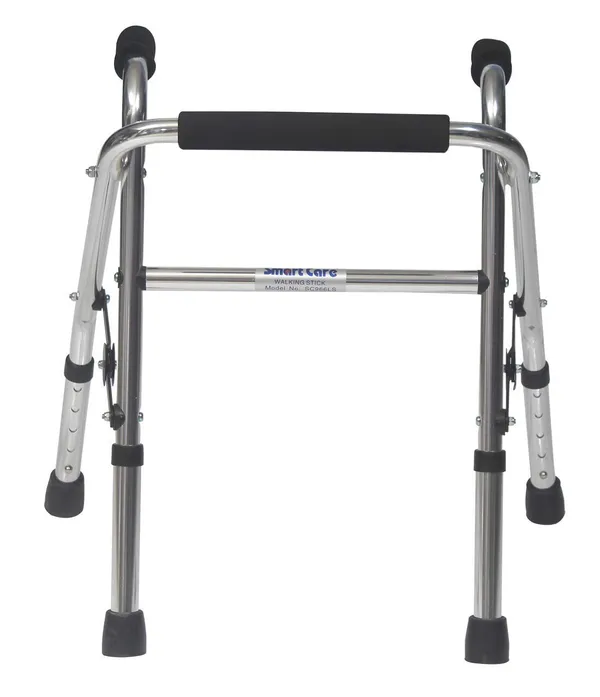 eOnekart_Silver_Aluminium_5_Inch_Height_Adjustable_Folding_Walker_For_Kids_966Ls_Small_Size_Extremely_Lightweight_Portable_Stylish_Secure_Mobility_Solution