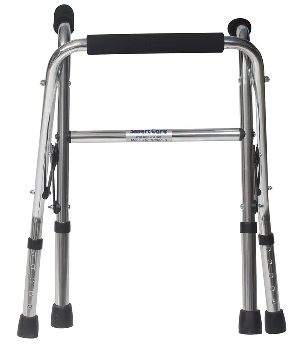 eOnekart_Silver_Aluminium_5_Inch_Height_Adjustable_Folding_Walker_For_Kids_966Ls_Small_Size_Extremely_Lightweight_Portable_Stylish_Secure_Mobility_Solution