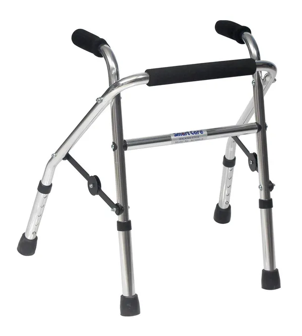 eOnekart_Silver_Aluminium_5_Inch_Height_Adjustable_Folding_Walker_For_Kids_966Ls_Small_Size_Extremely_Lightweight_Portable_Stylish_Secure_Mobility_Solution