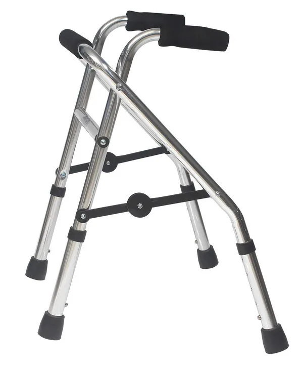 eOnekart_Silver_Aluminium_5_Inch_Height_Adjustable_Folding_Walker_For_Kids_966Ls_Small_Size_Extremely_Lightweight_Portable_Stylish_Secure_Mobility_Solution