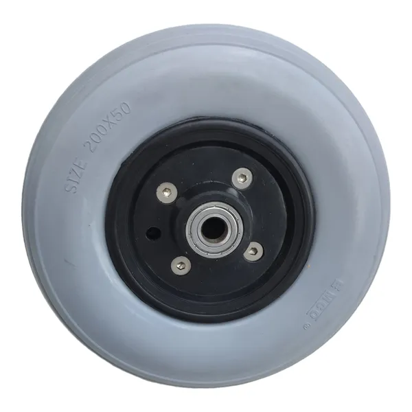 8_Inch_(200×50)_Front_Caster_Wheel_for_Electric_Wheelchair_With_Bearing_-_Grey_(Pack_of_2)