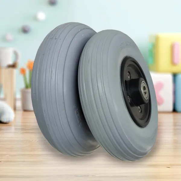 8_Inch_(200×50)_Front_Caster_Wheel_for_Electric_Wheelchair_With_Bearing_-_Grey_(Pack_of_2)