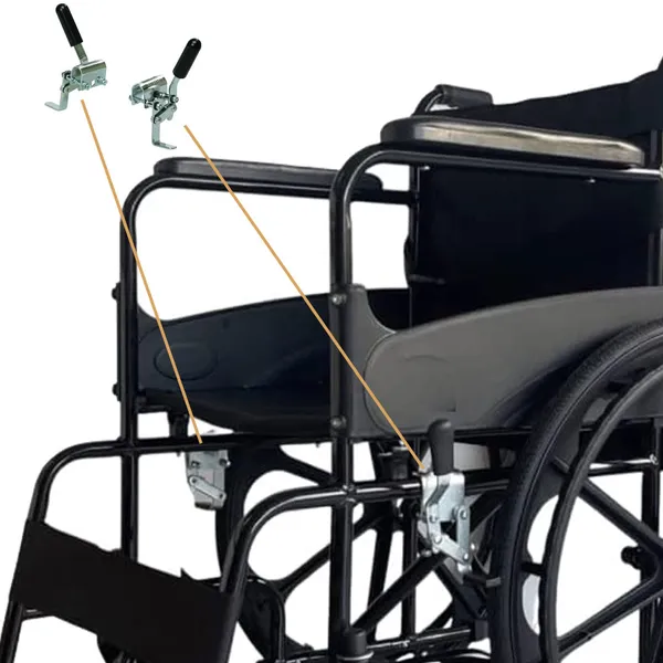 eOnekart_Wheelchair_Wheel_Lock_Side_Brake_Replacement_Push_To_Lock_Wheelchair_Brakes_Left_Side