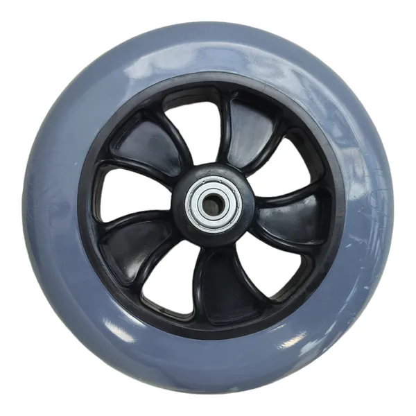 6_Inch_Front_Caster_Solid_PU_Wheel_Replacement_for_Wheelchairs,_Rollators_&_Walkers_|_With_Bearing_(Pack_of_2)