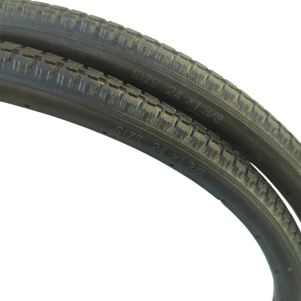 24_Inch_(24×1_3/8)_Replacement_Wheelchair_Puncture_Proof_Solid_PU_Rear_Wheel_Tires_Black_(Pack_Of_2)
