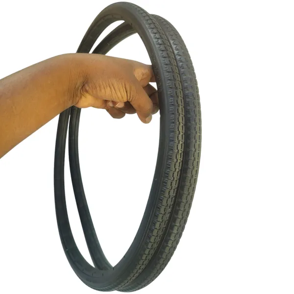24_Inch_(24×1_3/8)_Replacement_Wheelchair_Puncture_Proof_Solid_PU_Rear_Wheel_Tires_Black_(Pack_Of_2)