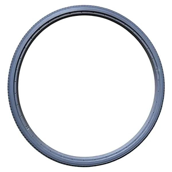 22_Inch_(22×1_3/8)_Replacement_Wheelchair_Puncture_Proof_Solid_PU_Rear_Wheel_Tires_Grey_(Pack_Of_1)