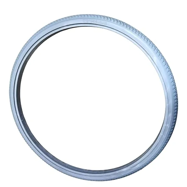 22_Inch_(22×1_3/8)_Replacement_Wheelchair_Puncture_Proof_Solid_PU_Rear_Wheel_Tires_Grey_(Pack_Of_1)
