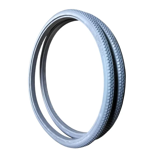 22_Inch_(22×1_3/8)_Replacement_Wheelchair_Puncture_Proof_Solid_PU_Rear_Wheel_Tires_Grey_(Pack_Of_2)
