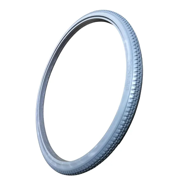 22_Inch_(22×1_3/8)_Replacement_Wheelchair_Puncture_Proof_Solid_PU_Rear_Wheel_Tires_Grey_(Pack_Of_2)