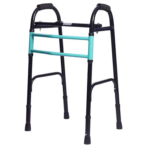 eOnekart_Lightweight_Height_Adjustable_Folding_Walker_With_Reciprocal_Action_Foldable_Portable_Mobility_Support_For_Seniors_Adults_Patients_Anti_Skid_Legs_Easy_Walking_Aid