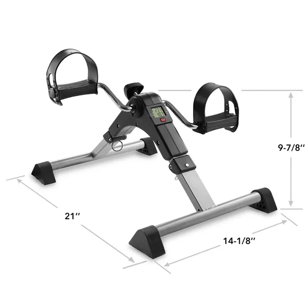 eOnekart_Mini_Cycle_Pedal_Exerciser_With_Fixing_Strap_Foldable_Portable_Adjustable_Resistance_Digital_Display_Leg_Arm_Workout_Machine_For_Seniors_Home_Physiotherapy_Light_Exercise