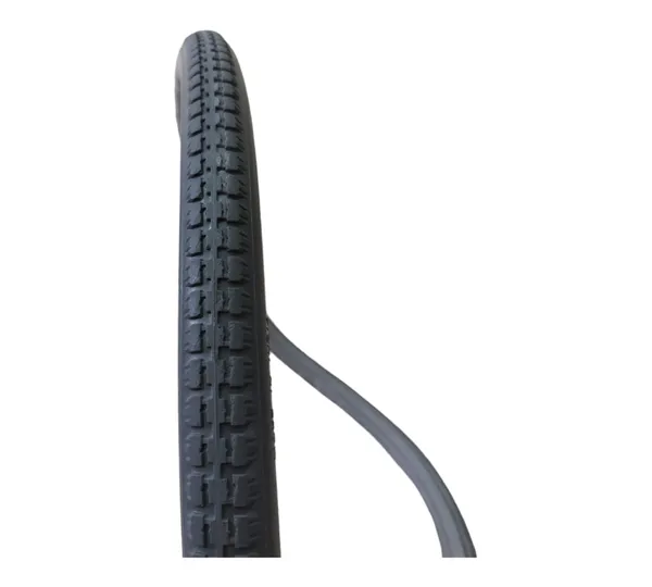 24_Inch_(24×1_3/8)_Replacement_Wheelchair_Puncture_Proof_Solid_PU_Rear_Wheel_Tires_Grey_(Pack_Of_1)