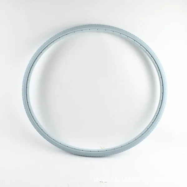 24_Inch_(24×1_3/8)_Replacement_Wheelchair_Puncture_Proof_Solid_PU_Rear_Wheel_Tires_Grey_(Pack_Of_1)