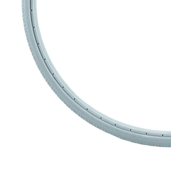 24_Inch_(24×1_3/8)_Replacement_Wheelchair_Puncture_Proof_Solid_PU_Rear_Wheel_Tires_Grey_(Pack_Of_1)