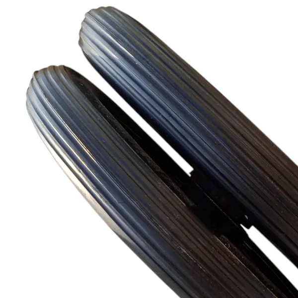 12_Inch_Rear_PU_Hub_PVC_Wheel_Replacement_for_Wheelchair_With_Bearing_|_Puncture_Proof_Solid_Tire_-_Black_(Pack_of_2)