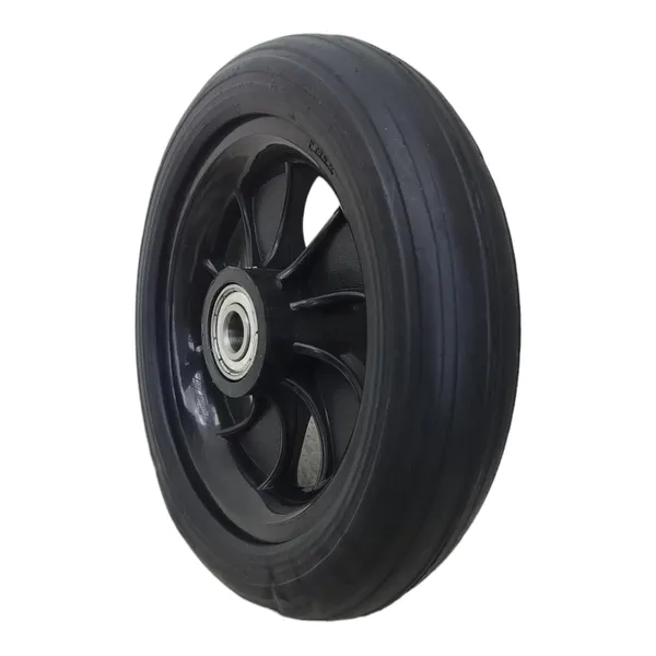 7_Inch_Front_Caster_Solid_PU_Wheel_Replacement_for_Wheelchair_With_Bearing_(Pack_of_2)