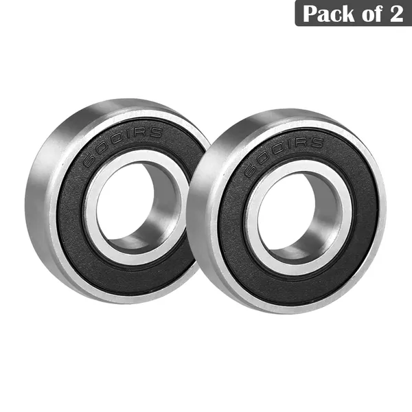 6001Rs_12X28X8Mm_Deep_Groove_Ball_Bearings_Rubber_Double_Shielded_Radial_Ball_Bearing_3D_Printer_Robotics_Diy_Projects_Or_Wheelchair_Wheel_Chrome_Steel_Pre_Lubricated_Pack_Of_2