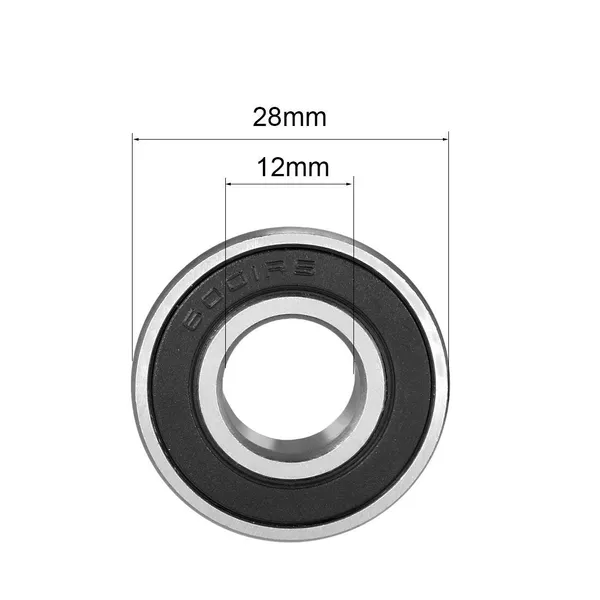 6001Rs_12X28X8Mm_Deep_Groove_Ball_Bearings_Rubber_Double_Shielded_Radial_Ball_Bearing_3D_Printer_Robotics_Diy_Projects_Or_Wheelchair_Wheel_Chrome_Steel_Pre_Lubricated_Pack_Of_2