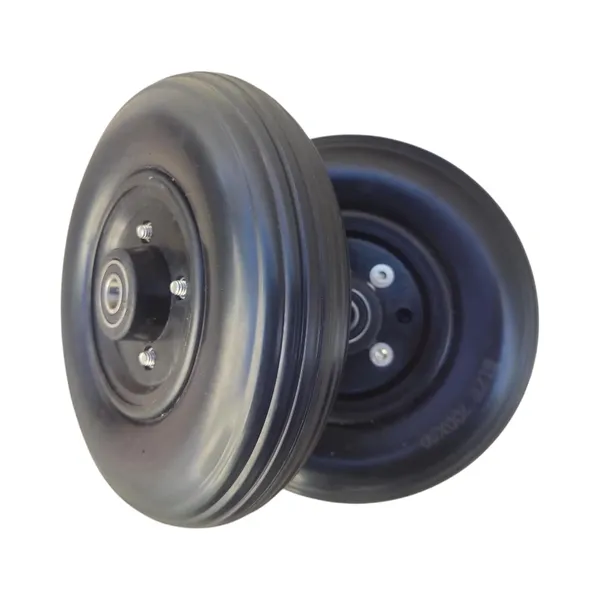 8_Inch_(200×50)_Front_Caster_Wheel_for_Electric_Wheelchair_With_Bearing_-_Black_(Pack_of_2)