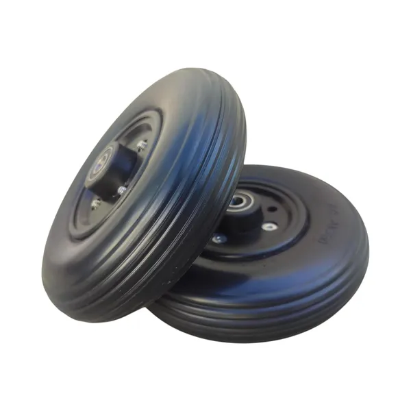 8_Inch_(200×50)_Front_Caster_Wheel_for_Electric_Wheelchair_With_Bearing_-_Black_(Pack_of_2)