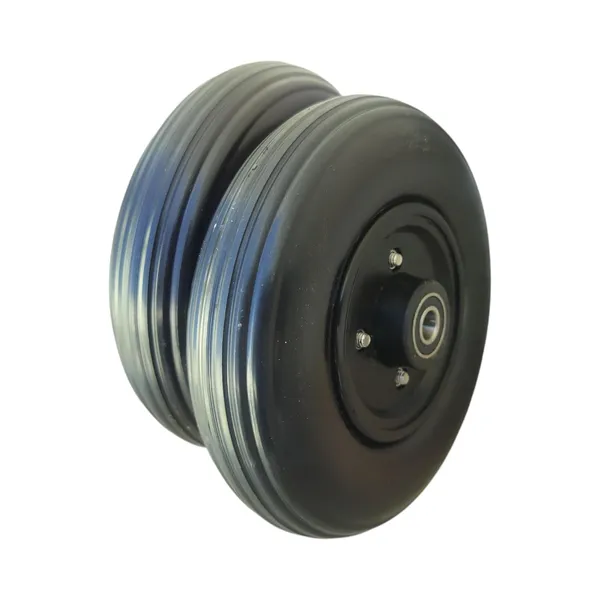 8_Inch_(200×50)_Front_Caster_Wheel_for_Electric_Wheelchair_With_Bearing_-_Black_(Pack_of_2)