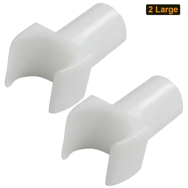 White_Nylon_Seat_Rail_Glide_for_Fixed_Arm_Wheelchair_|_3/4"_(2_Large)