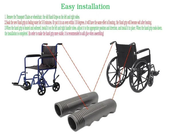 Wheelchair_Handle_Grip_Replacement_for_Dia_7/8_Inch_Universal_Size_|_Non-slip_PVC_Comfortable_Grip_Design_|_Medical_Disability_Walking_Mobility_Equipment_Parts_&_Accessories_-_Black_(Pack_Of_2)