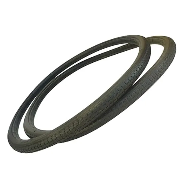 20_Inch_(20×1_3/8)_Replacement_Wheelchair_Puncture_Proof_Solid_PU_Rear_Wheel_Tires_Black_(Pack_Of_2)