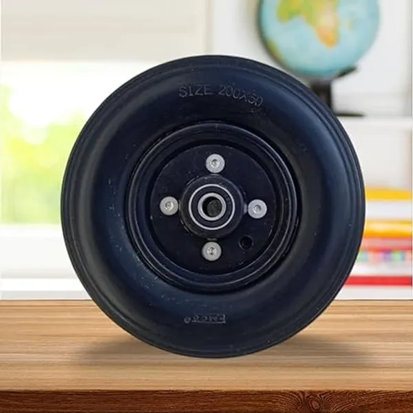 8_Inch_(200×50)_Front_Caster_Wheel_for_Electric_Wheelchair_With_Bearing_-_Black_(Pack_of_1)