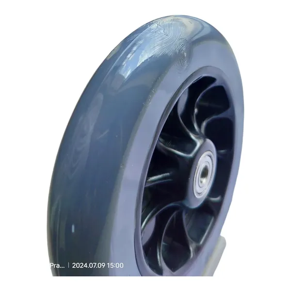 6_Inch_Front_Caster_Solid_PU_Wheel_Replacement_for_Wheelchairs,_Rollators_&_Walkers_|_With_Bearing_(Pack_of_1)