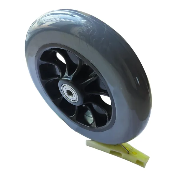 6_Inch_Front_Caster_Solid_PU_Wheel_Replacement_for_Wheelchairs,_Rollators_&_Walkers_|_With_Bearing_(Pack_of_1)